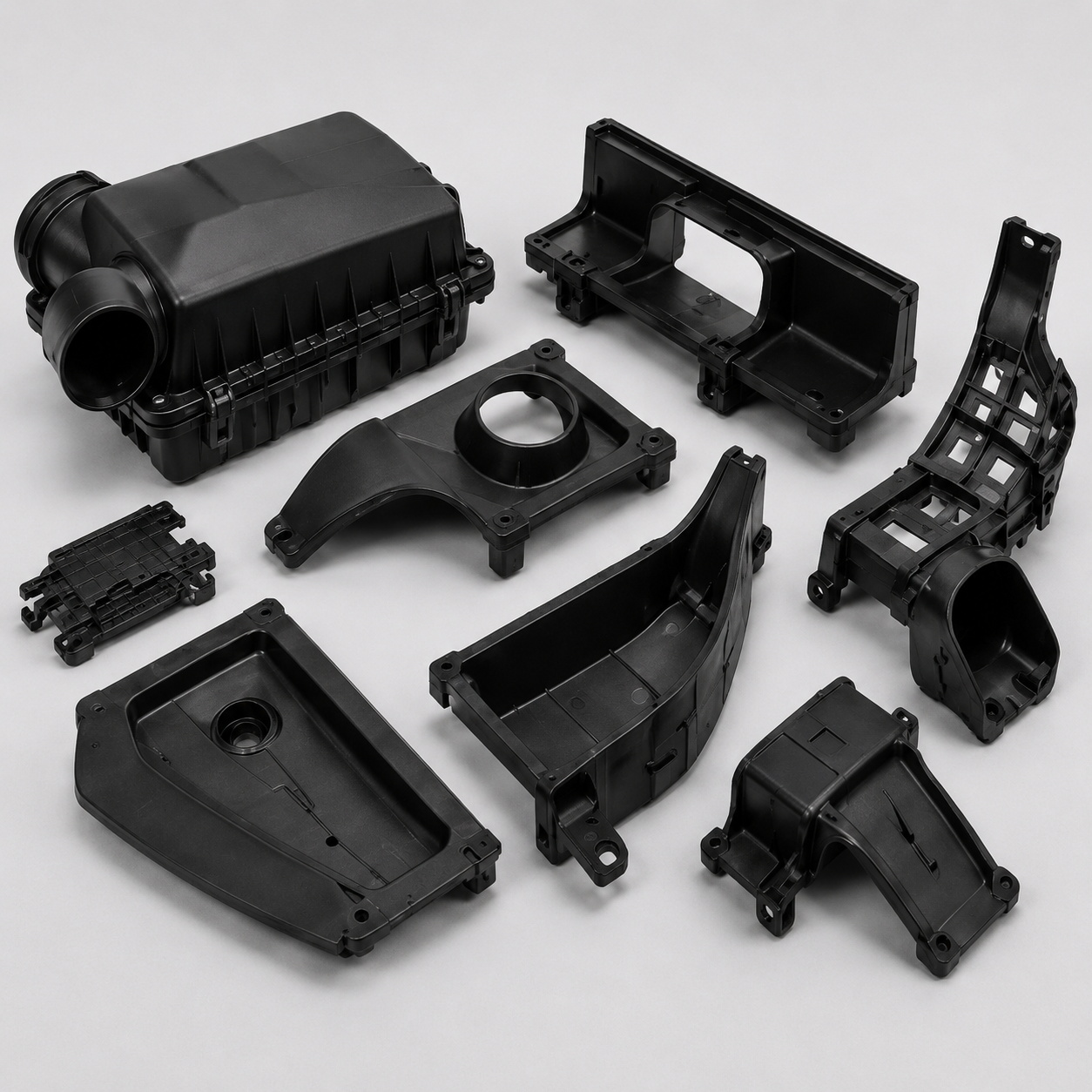 Injection molding of automotive trim part